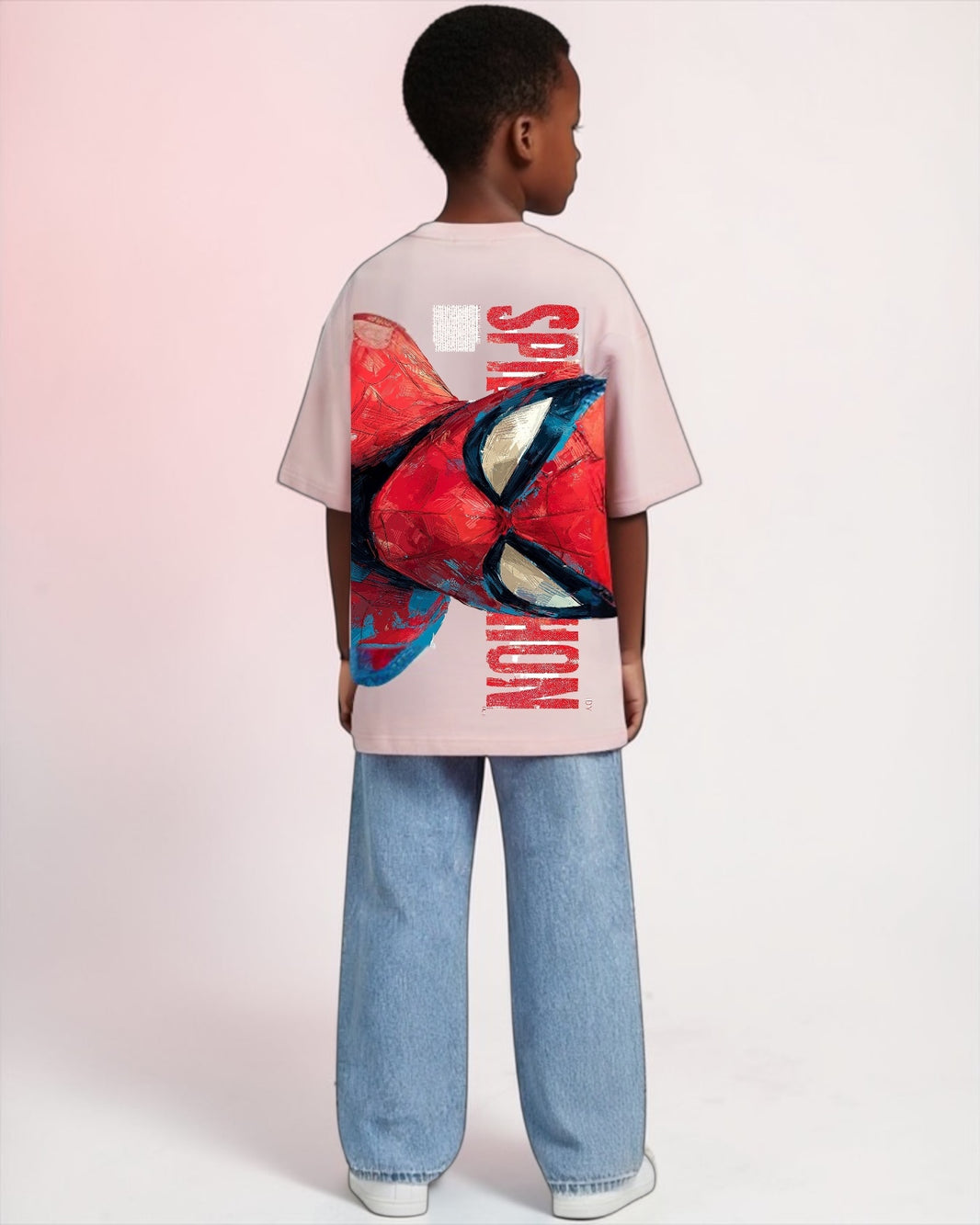 Spiderman Jeans Boy Set 2P (Jeans Pants With Cotton T-shirt ) يرجى اختيار مقاس أصغر درجة تلبيس فضفاض