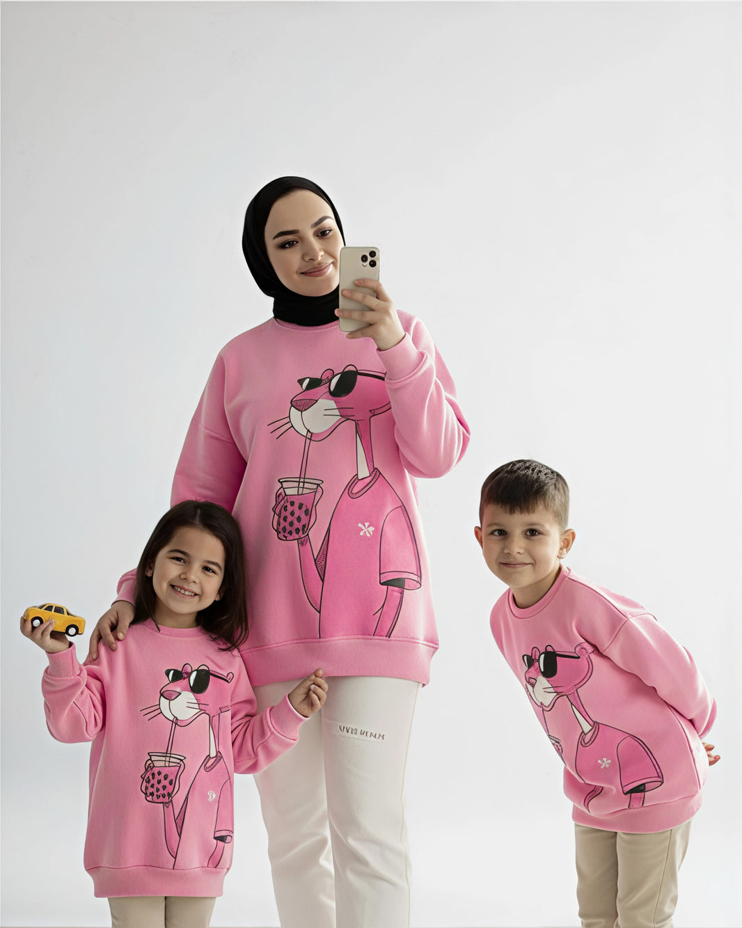 Mamy & child melton pink tiger sweetshirt