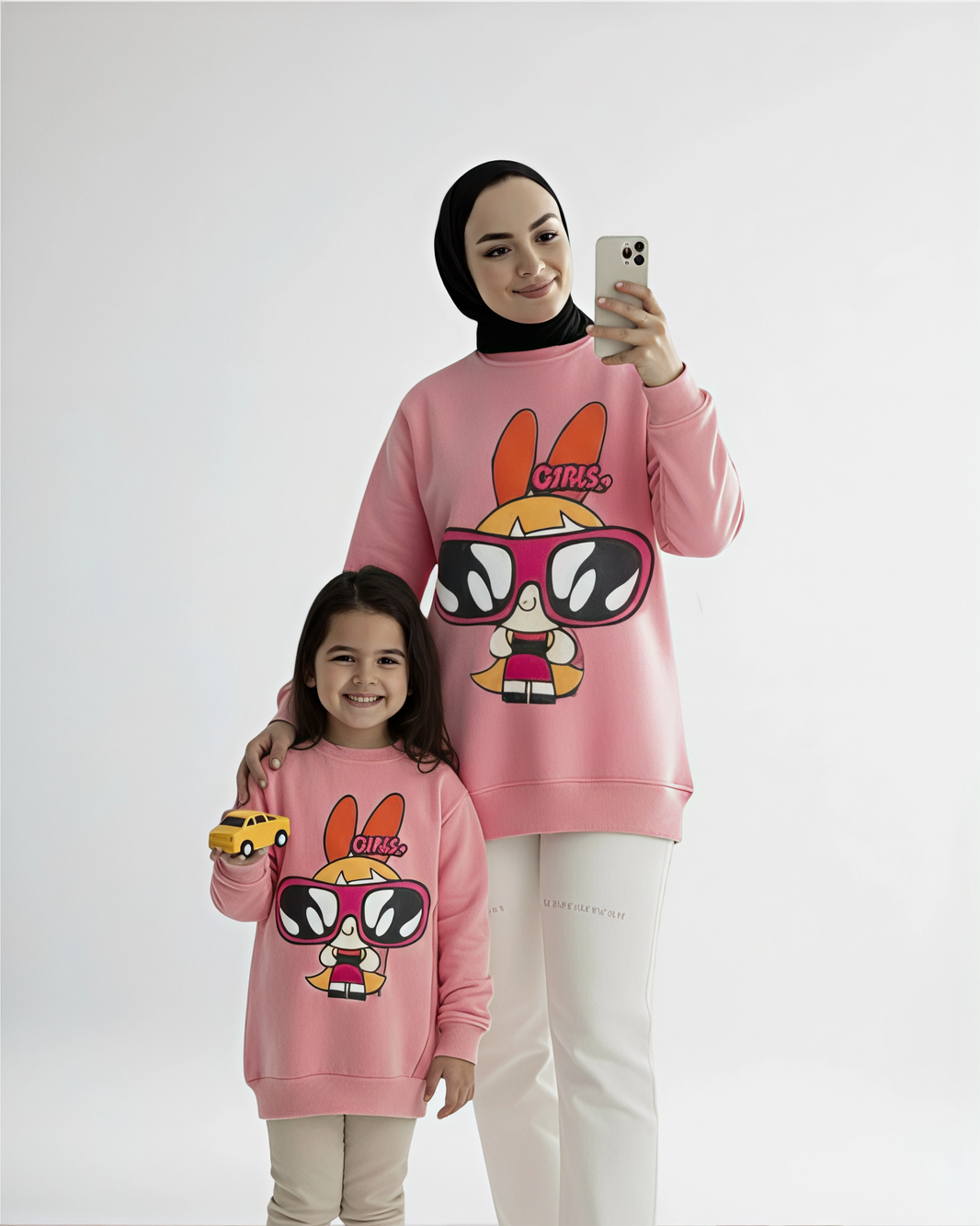 Over size Mamy & child melton big glass sweetshirt