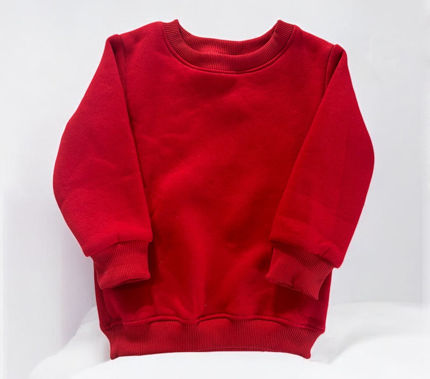 Outlet Red melton sweetshirt