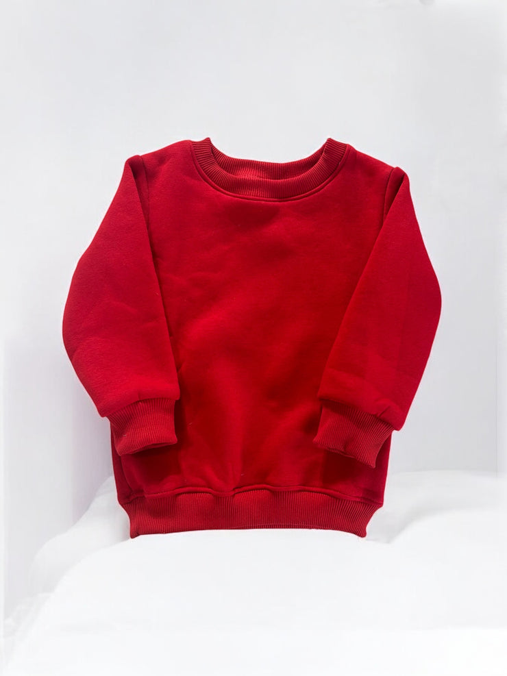 Outlet Red melton sweetshirt