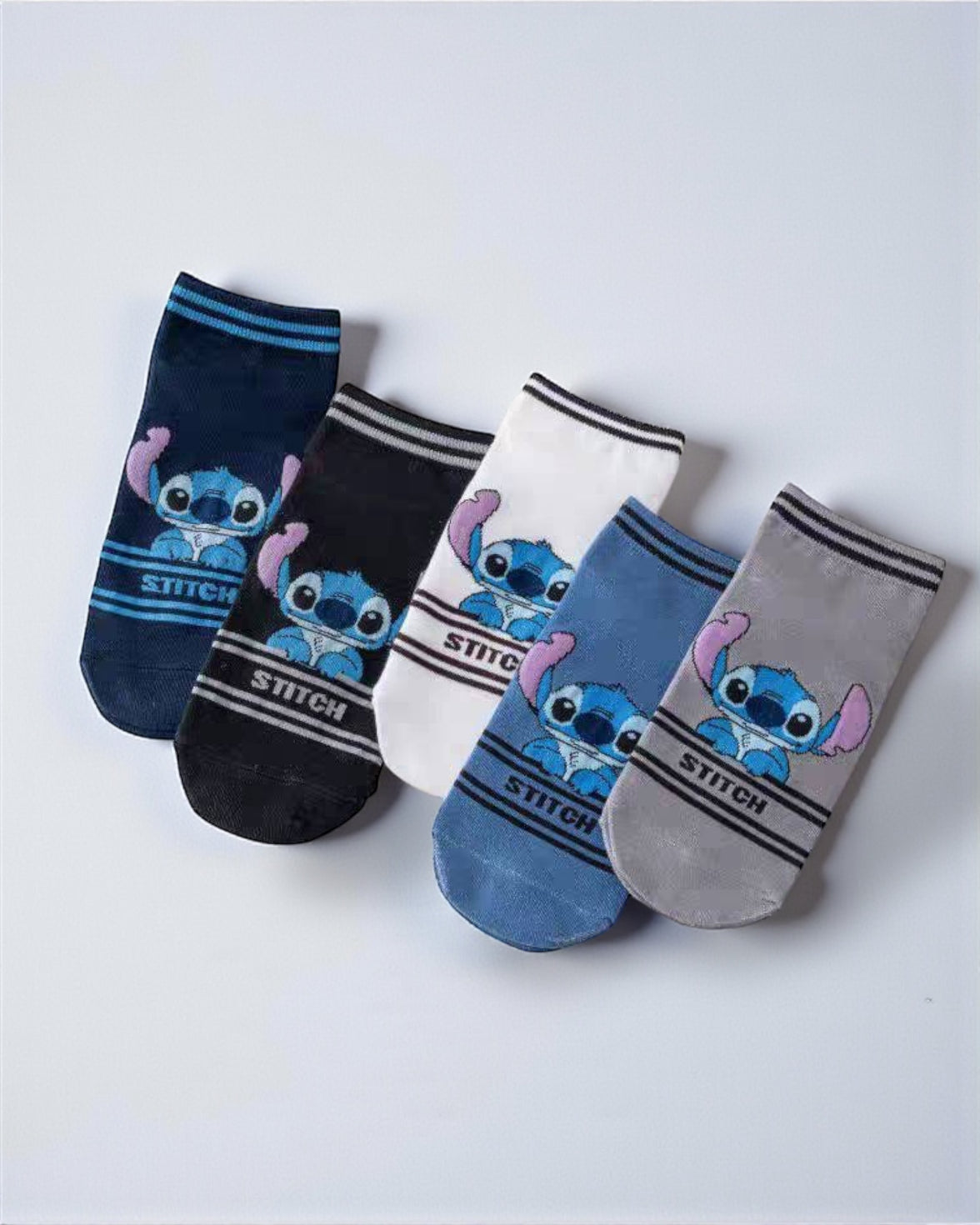 Stitch Women Short Socks (5 peices)
