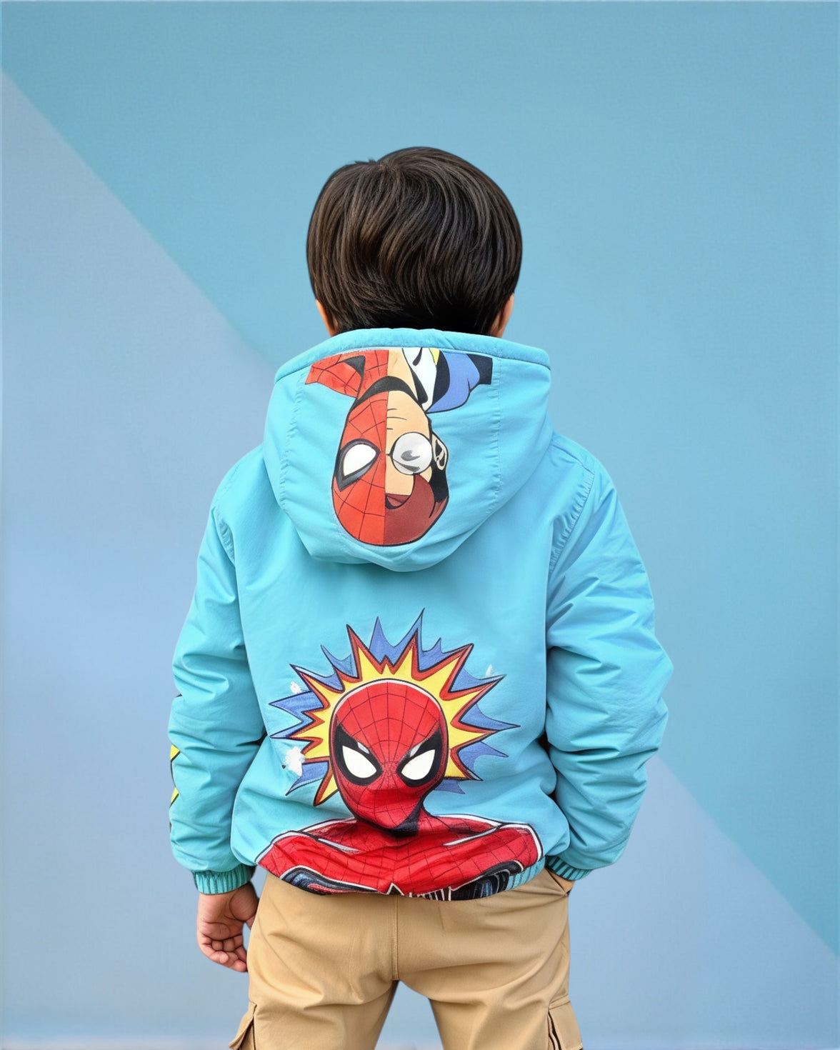 Spiderman waterproof jacket (fully padded fur)
