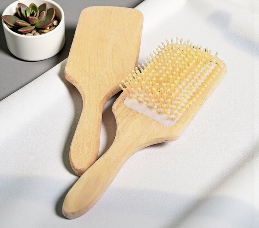 wood hair brush