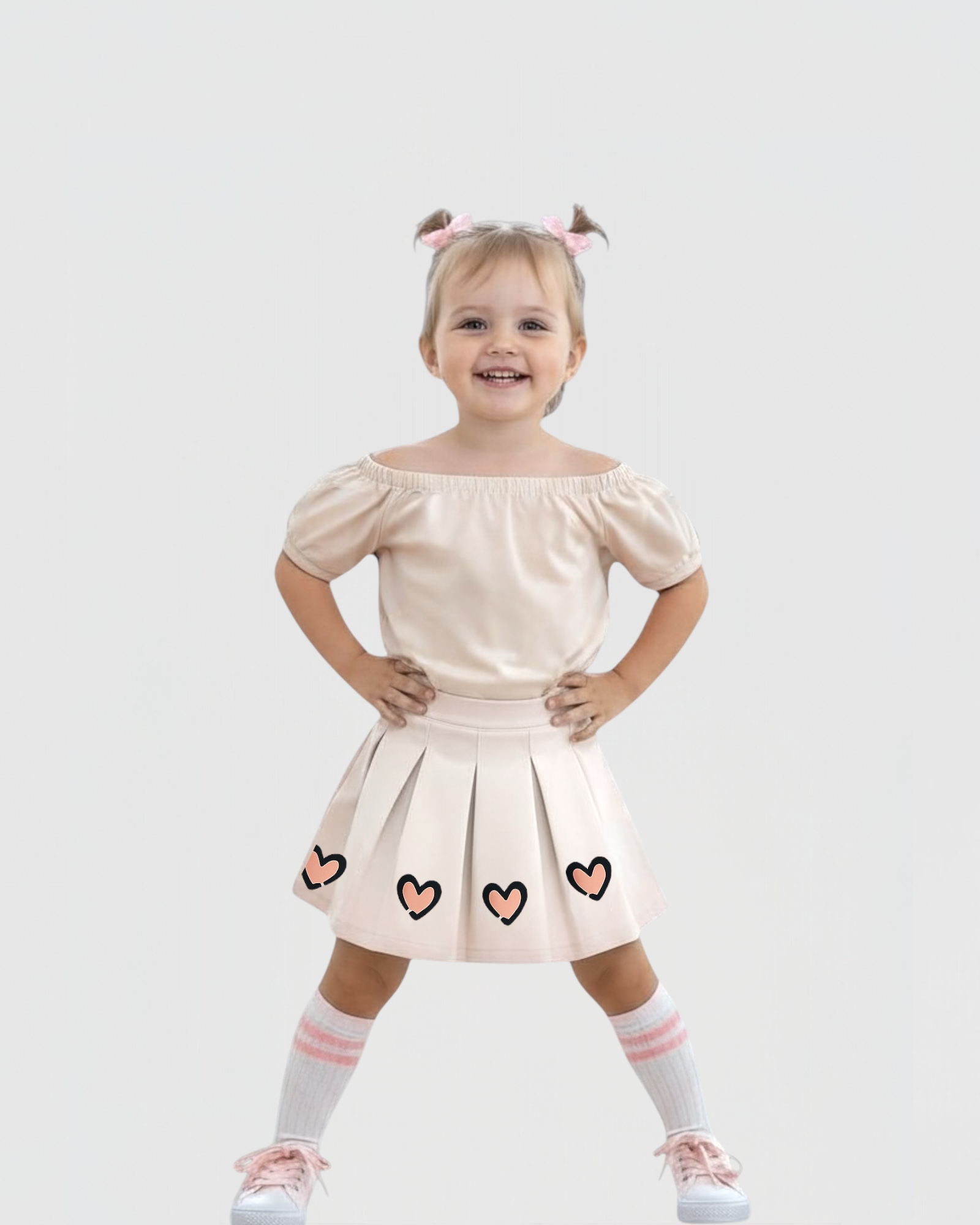 Outlet hearts offwhite skirt