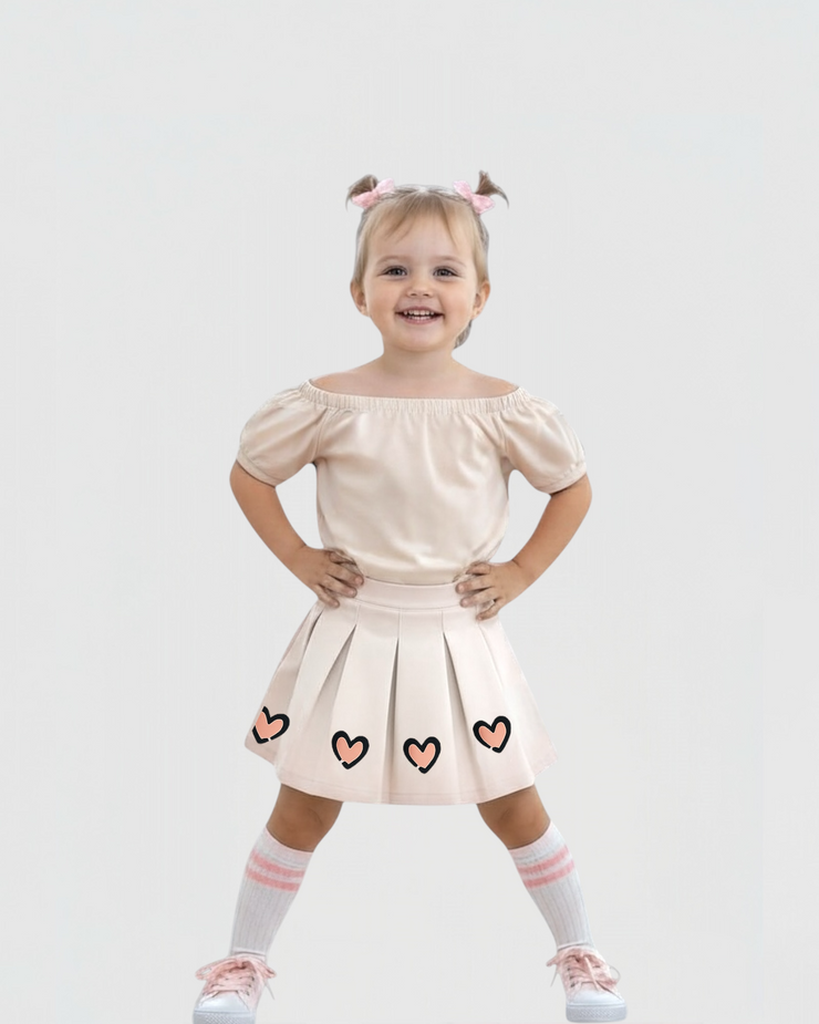 hearts offwhite skirt