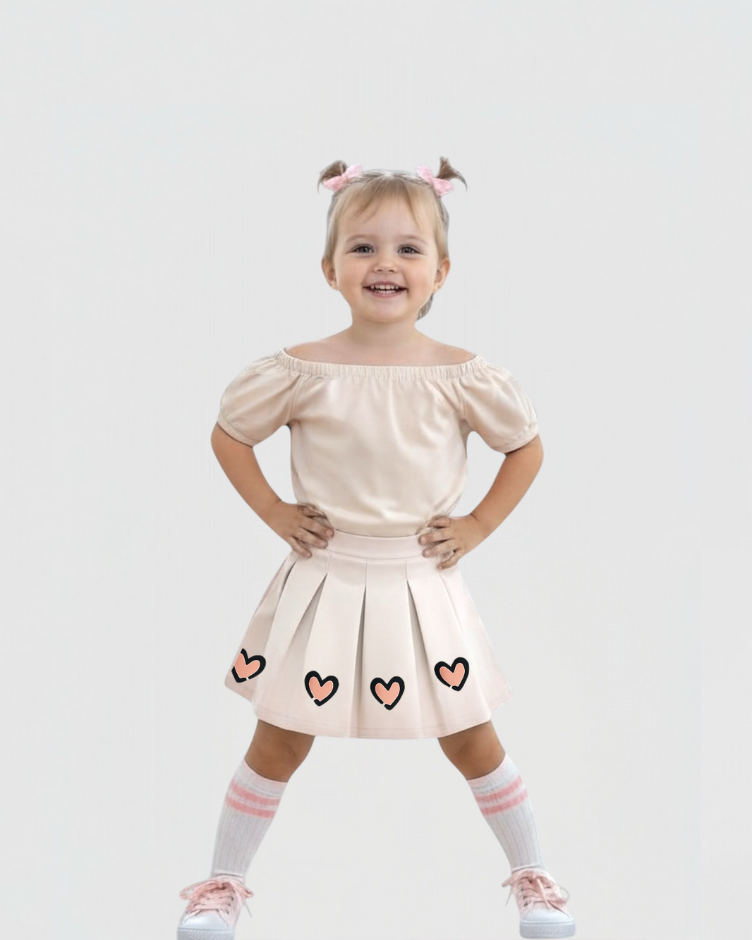 hearts offwhite skirt