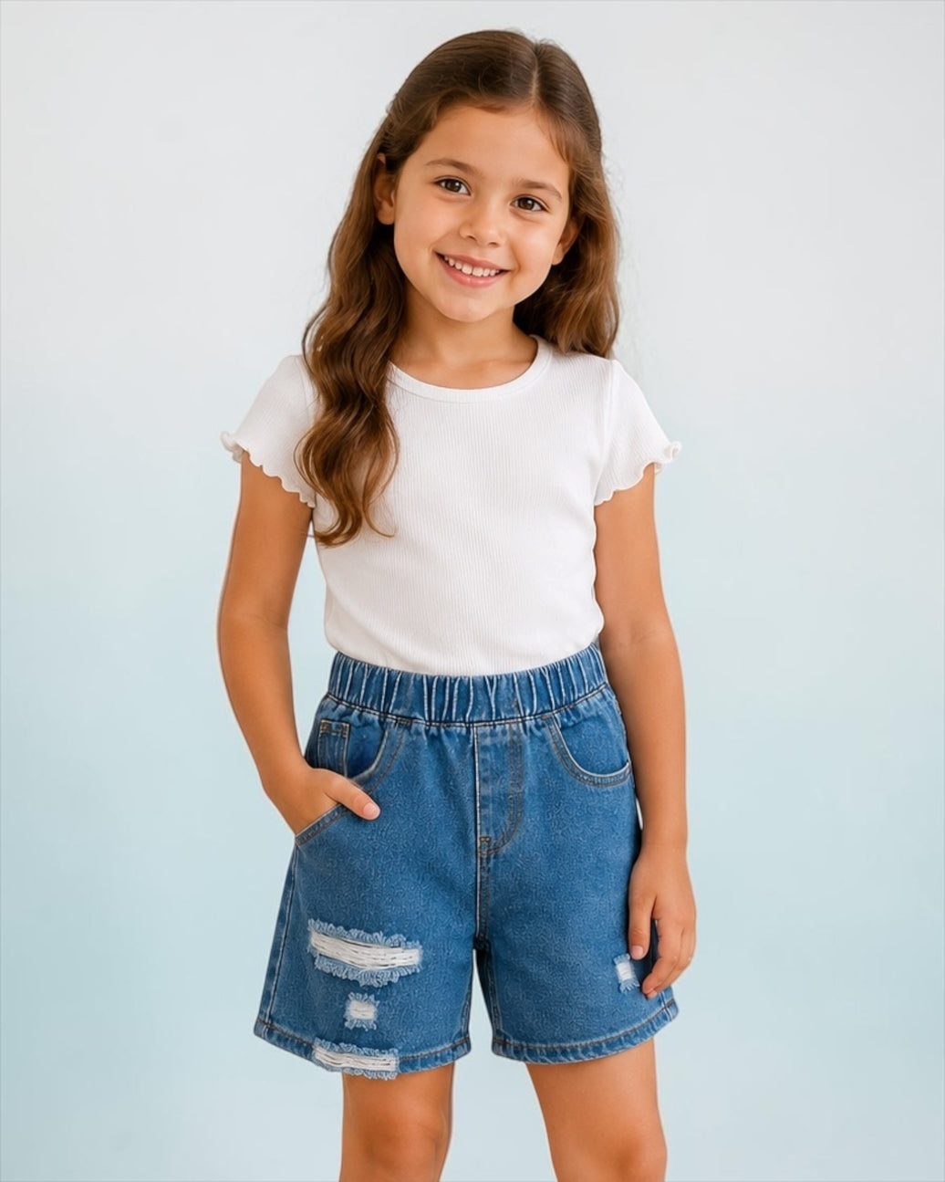Cutting Jeans Short
