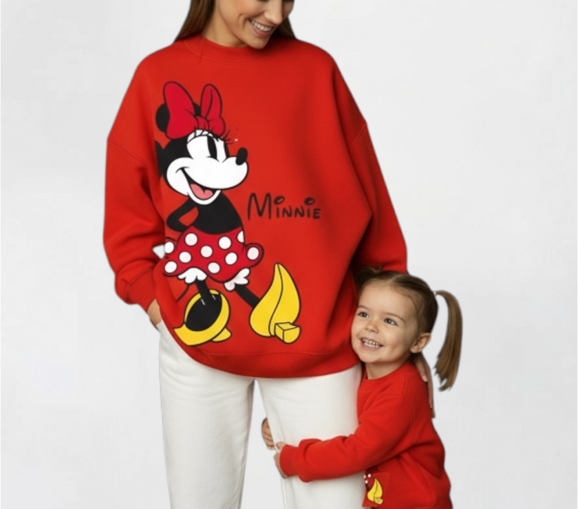Over size Mamy & child melton red minne sweetshirt delivery of this product on 20-11-2025