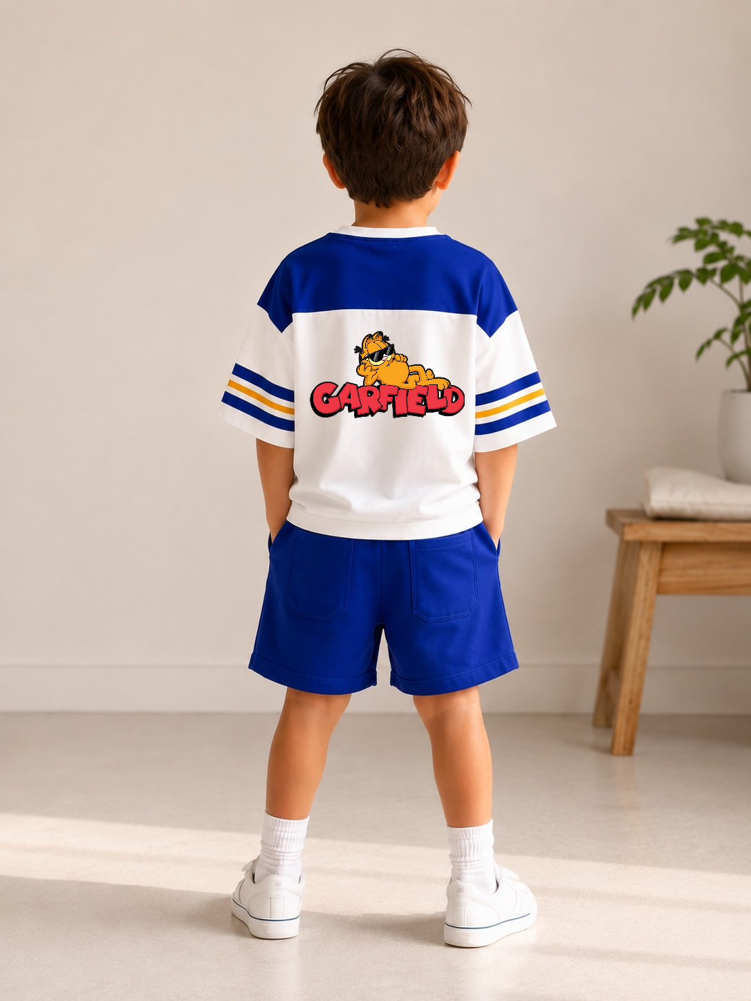 Garfield Suit Cotton Short With Cotton T- Shirt  2p Delivery of this product after (30-6-2026)