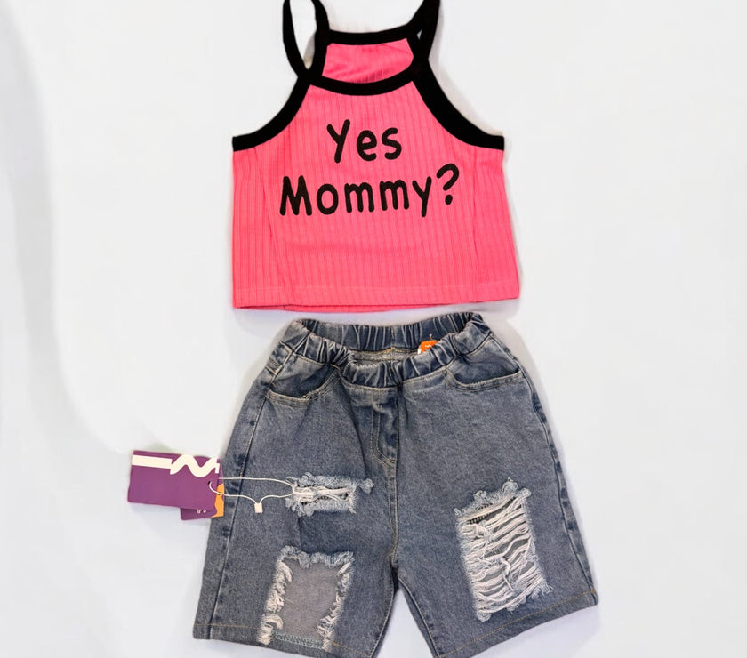 Yes Crop top with cutting short