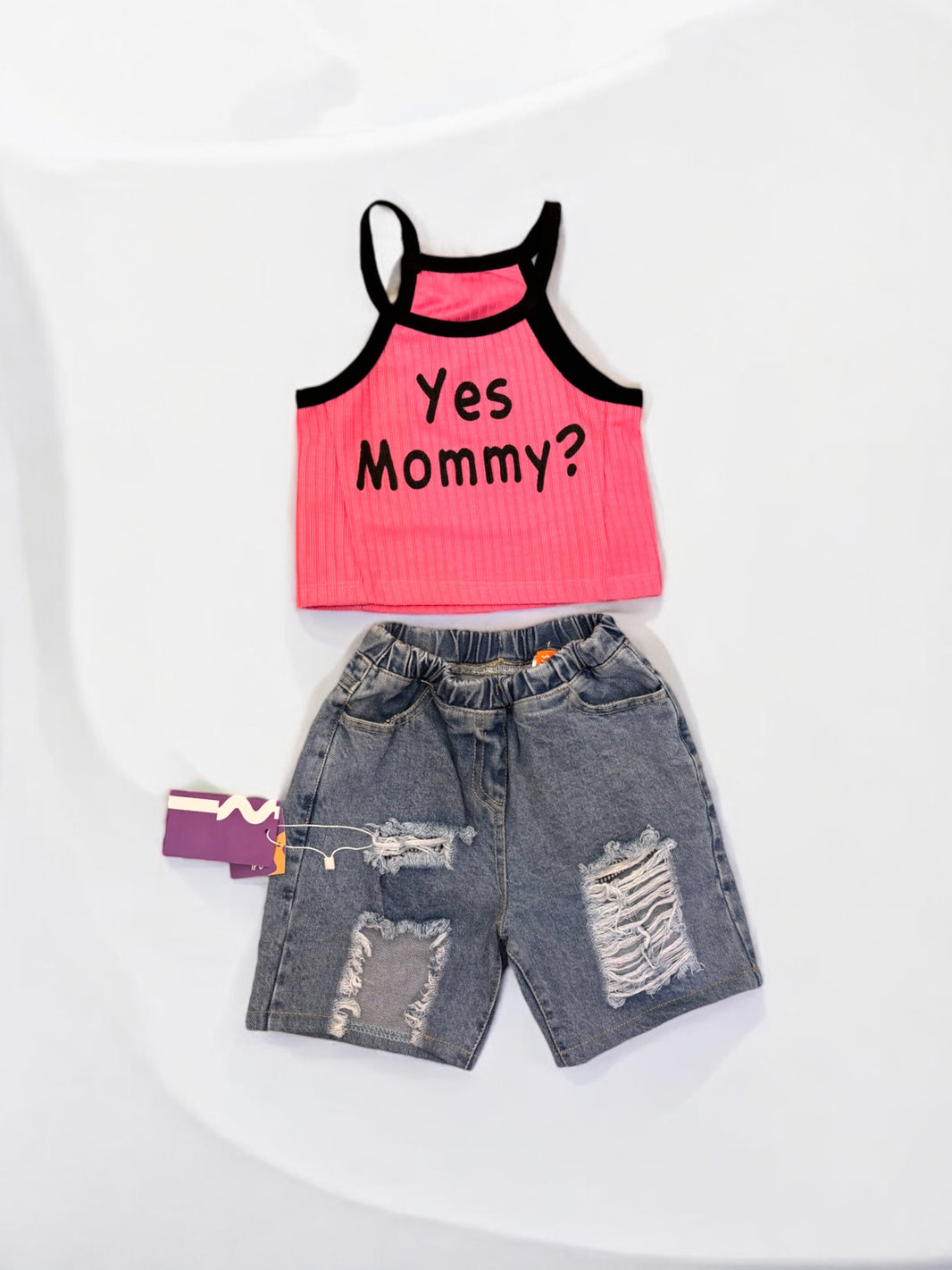 Yes Crop top with cutting short