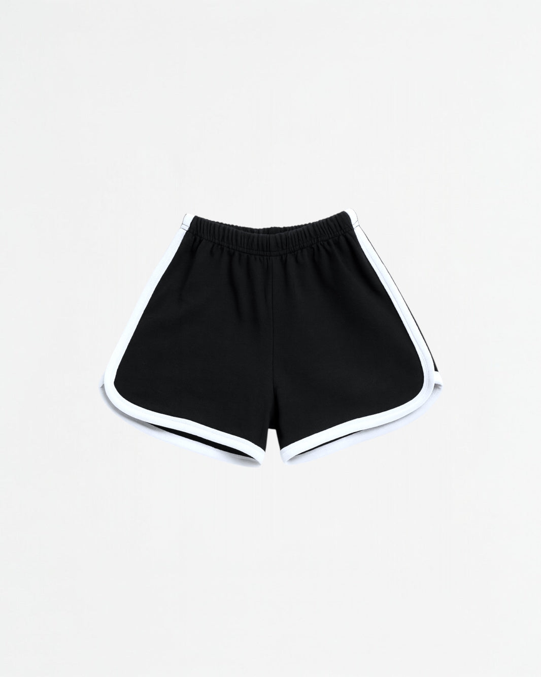 Basic black cotton short