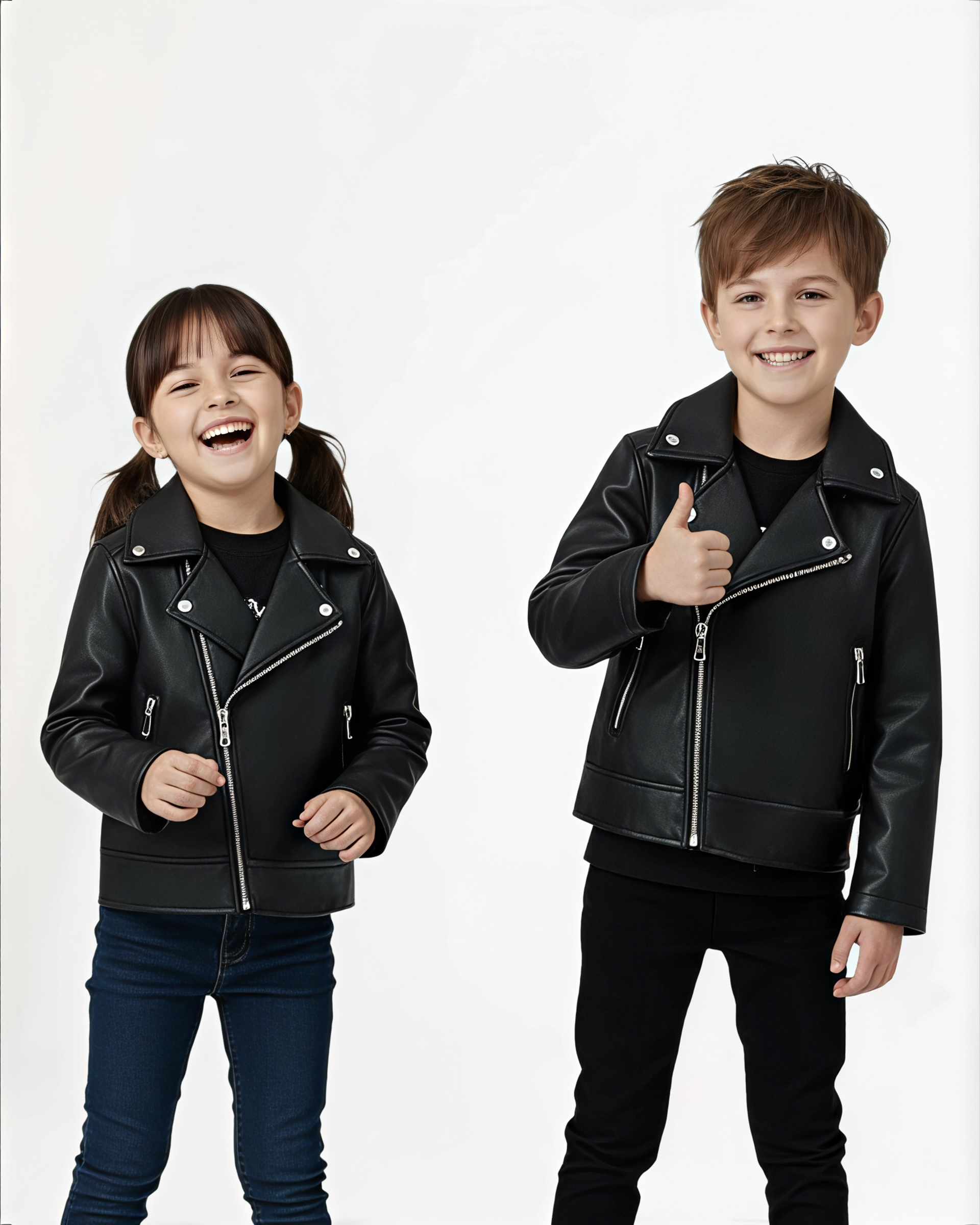 Leather jacket (fully padded fur)