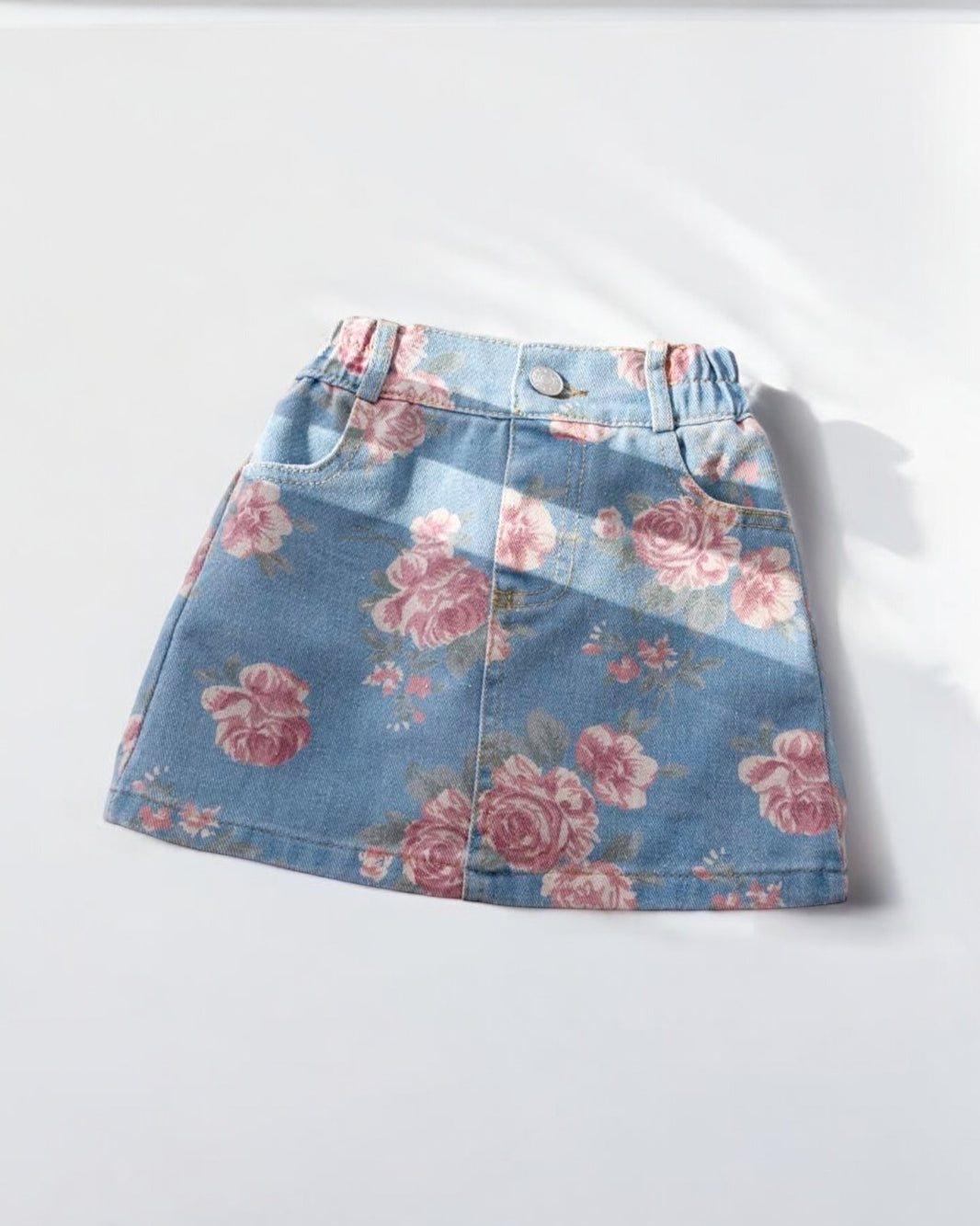 Flowers jeans skirt تسليم هذا المنتج يوم 20-5-2025