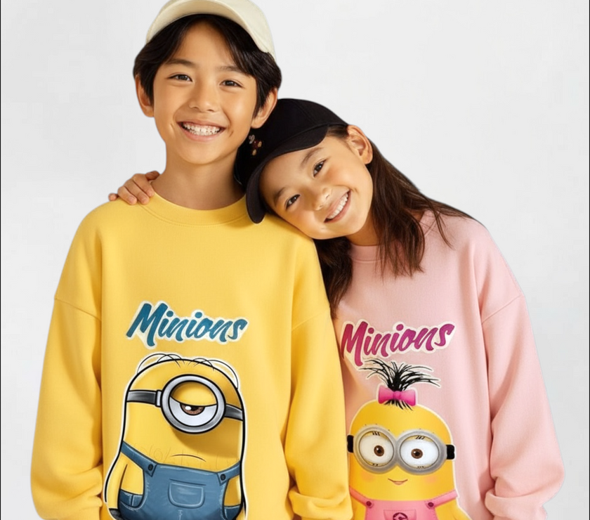 Minions melton sweetshirt (Delivery of this product after ( 1-11-2025)