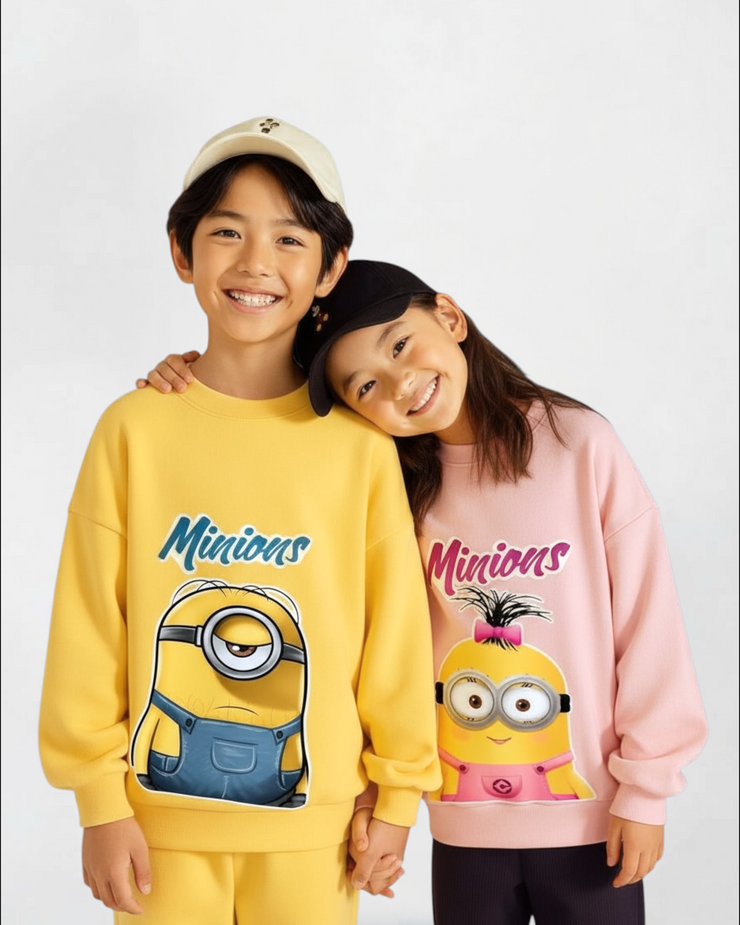 Minions melton sweetshirt (Delivery of this product after ( 1-11-2025)
