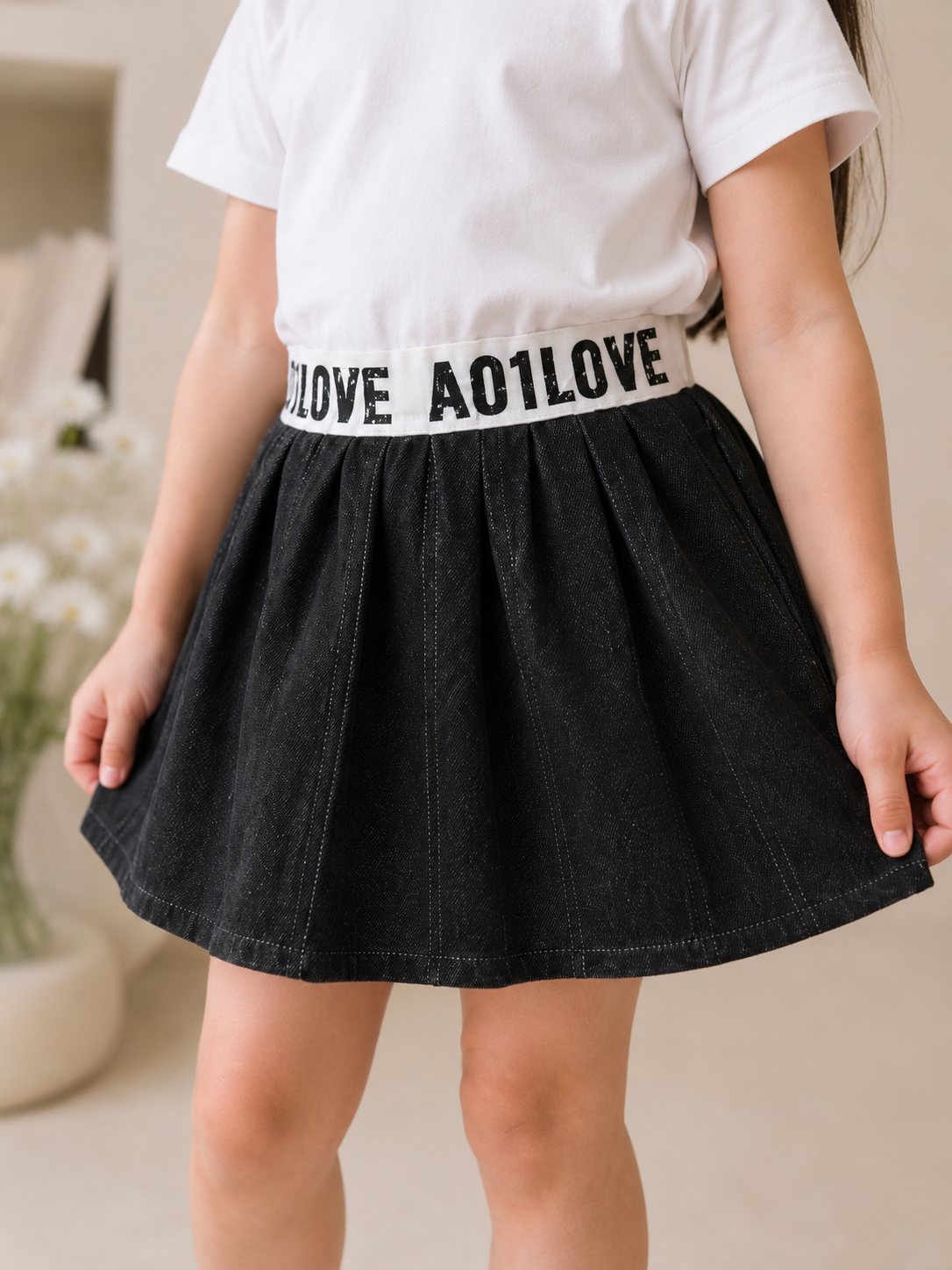 Black Jeans Love Skirt