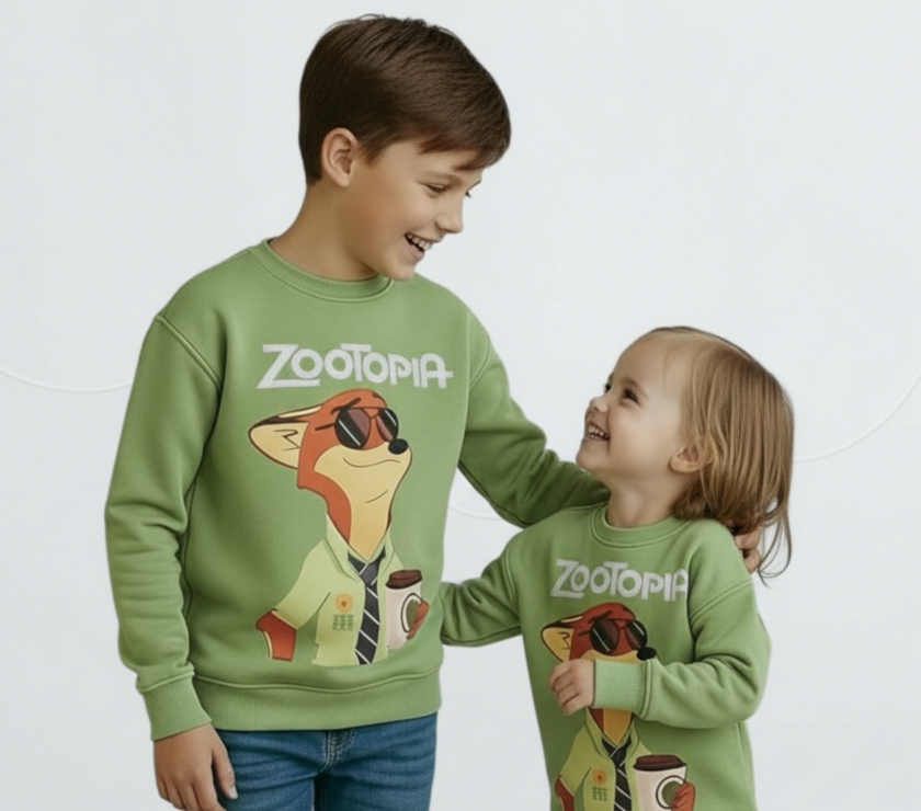 child melton olive zootopia sweetshirt delivery on 10-12-2025