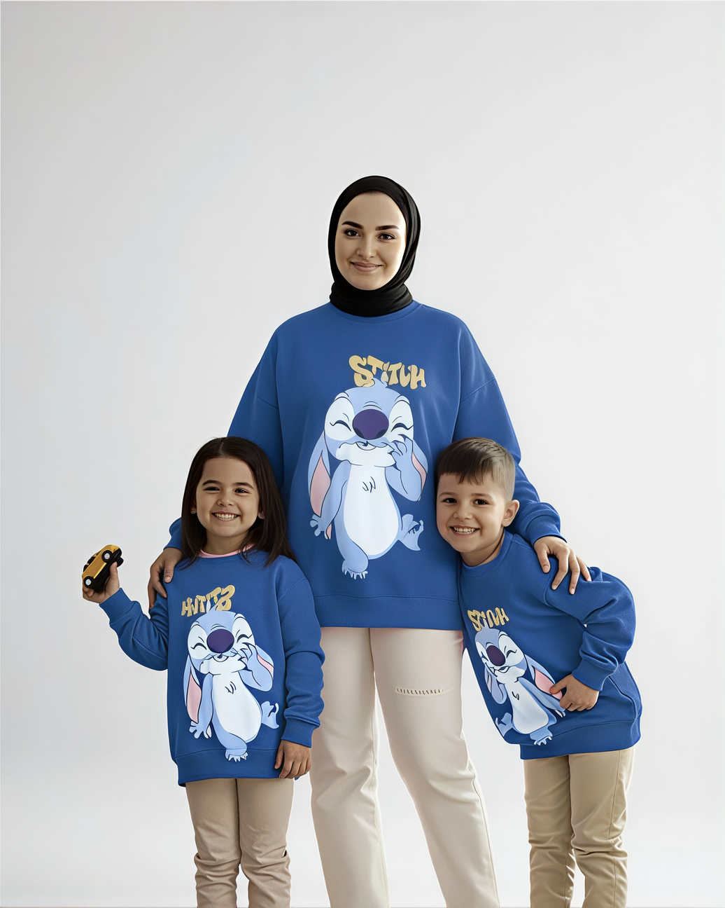 Over size Mamy & child melton stitch sweetshirt