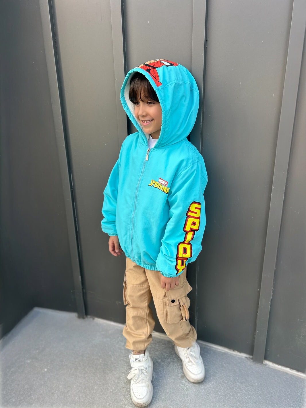 Spiderman waterproof jacket (fully padded fur)