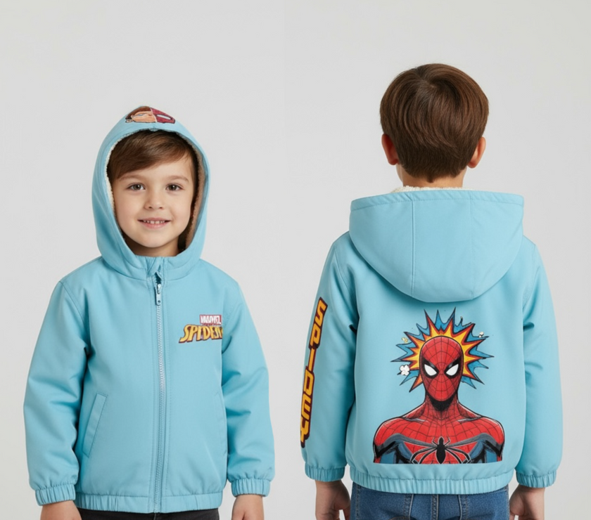 Spiderman waterproof jacket (fully padded fur) (Delivery of this product after (5-11-2025)