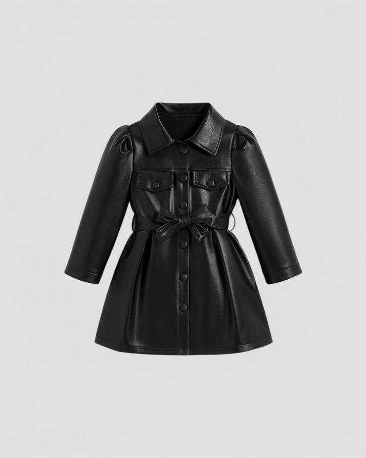 Leather padded dress تسليم هذا المنتج بعد( 15-9-2025)