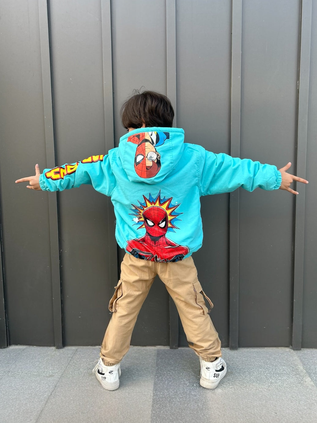 Spiderman waterproof jacket (fully padded fur)