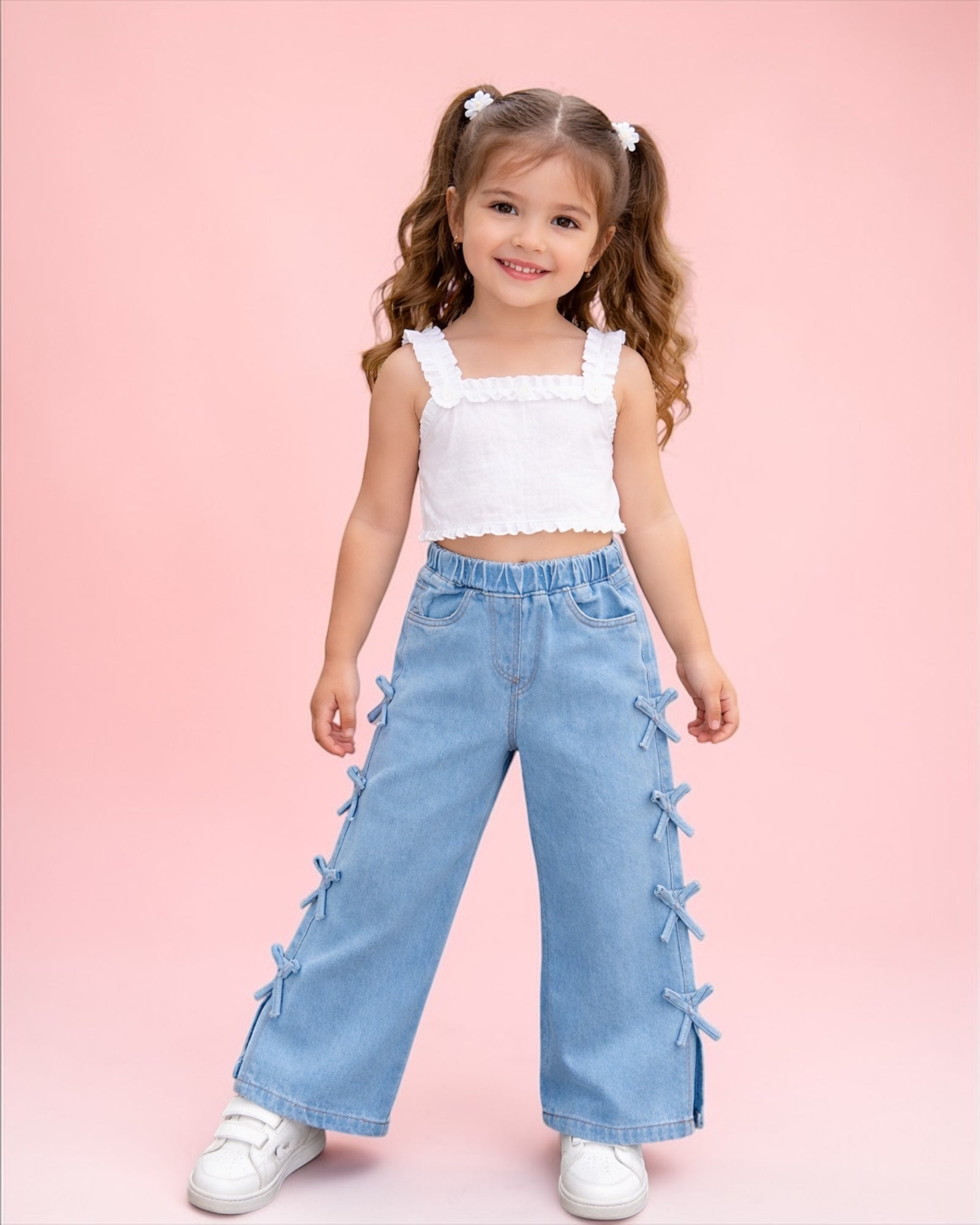 Fayounka ice Wide-leg Jeans Pants