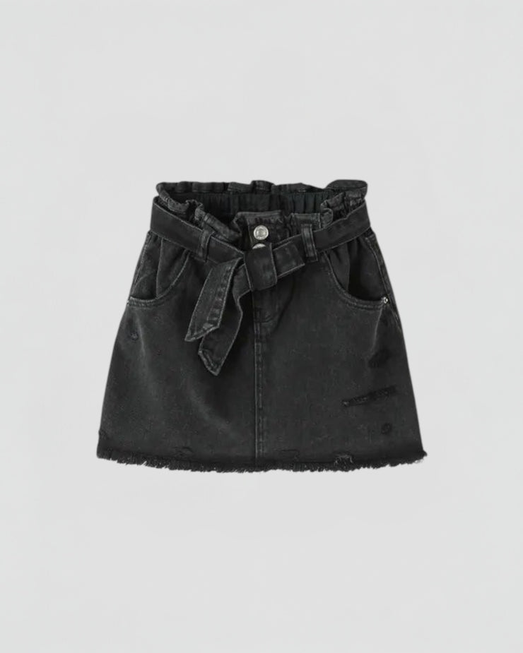 Black Cutting jeans skirt تسليم هذا المنتج بعد( 10-9-2025)