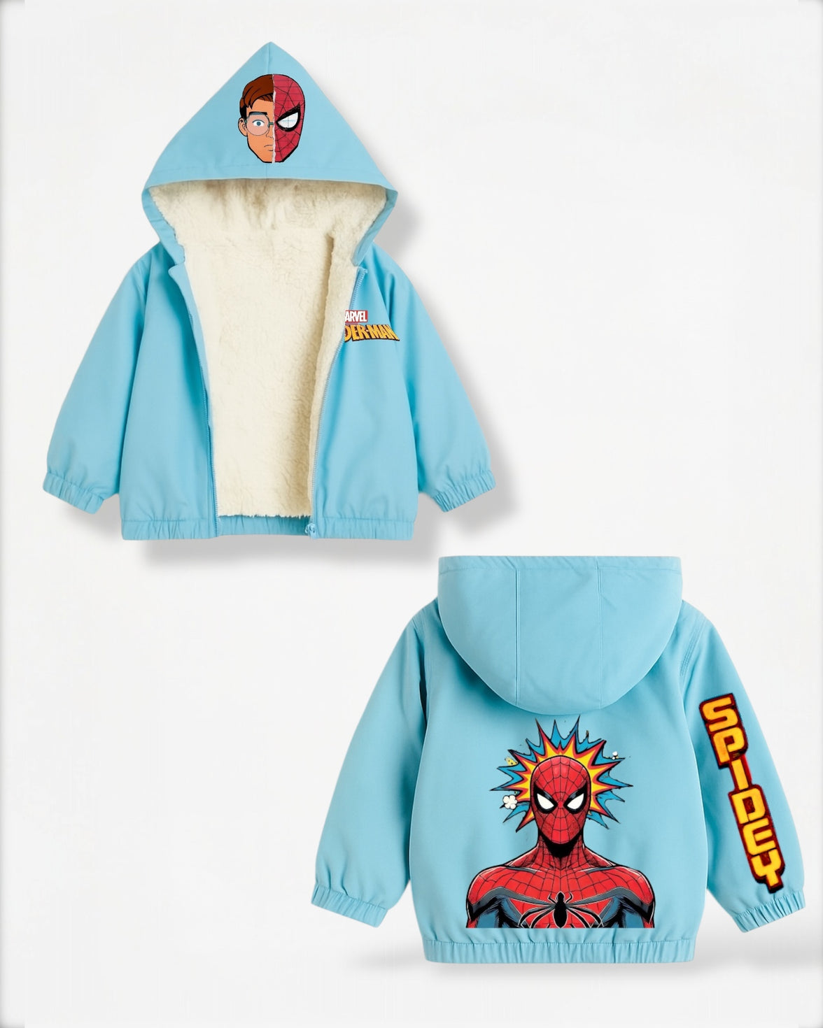 Spiderman waterproof jacket (fully padded fur)