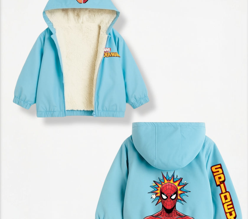 Spiderman waterproof jacket (fully padded fur) (Delivery of this product after (5-11-2025)