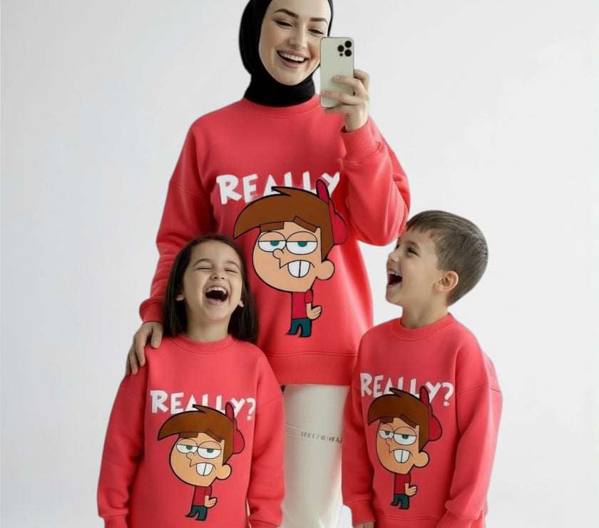 Over size Mamy & child melton timmy sweetshirt