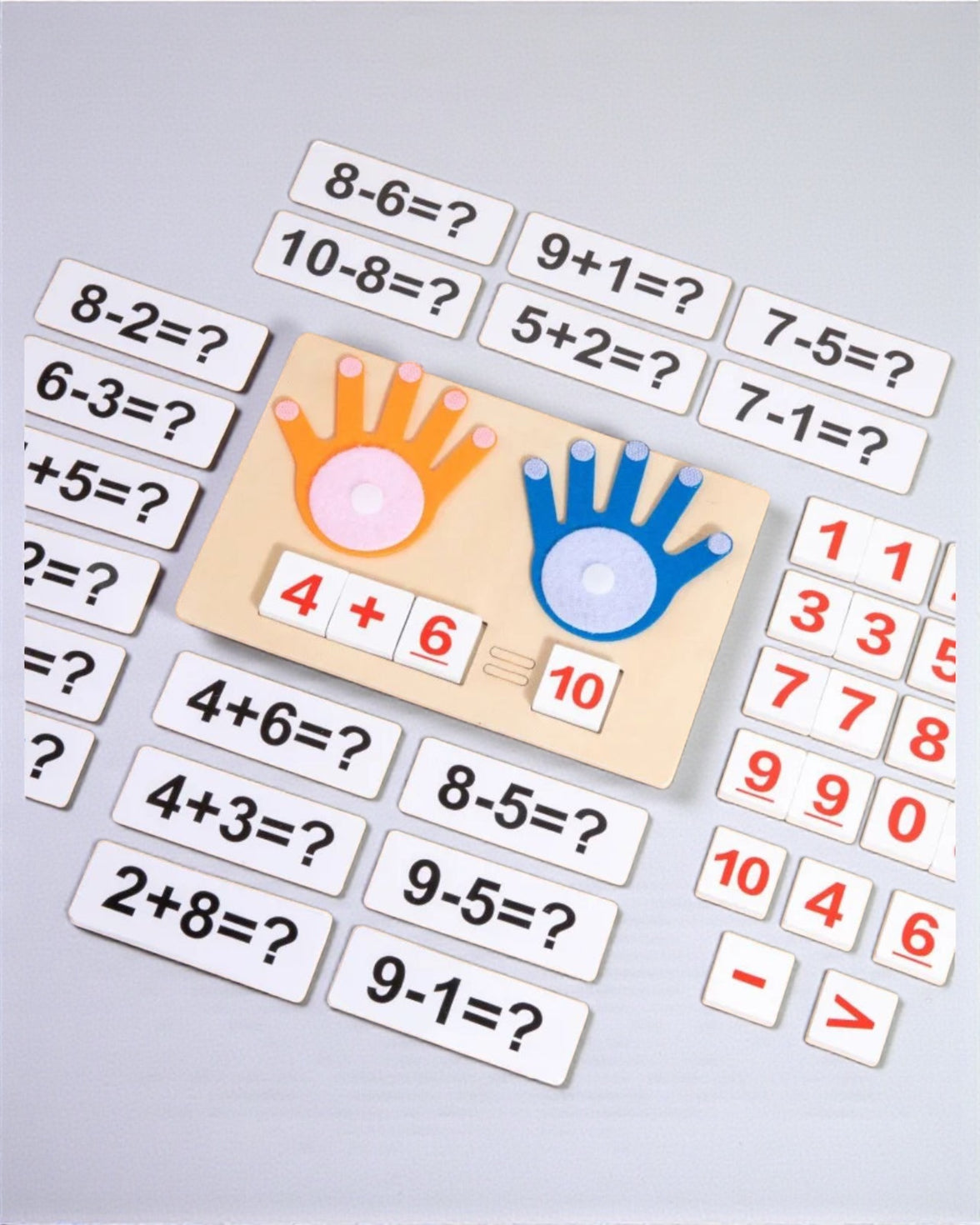 Kids Math Learning Board – Finger Counting Board
