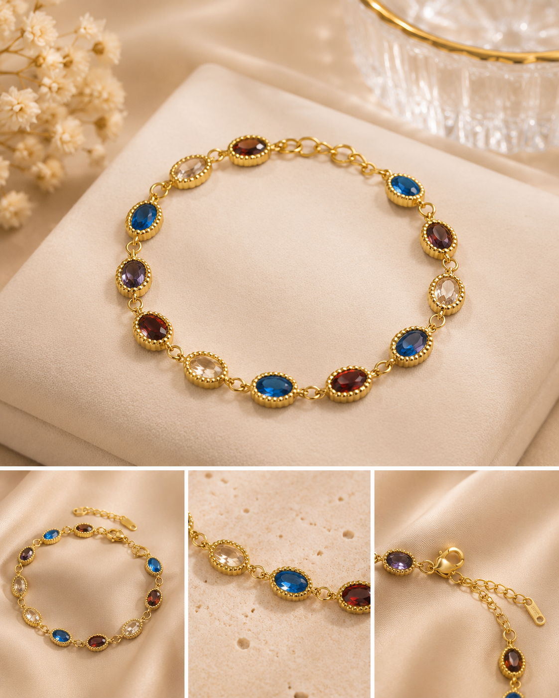 Gemstone Oval Bracelet