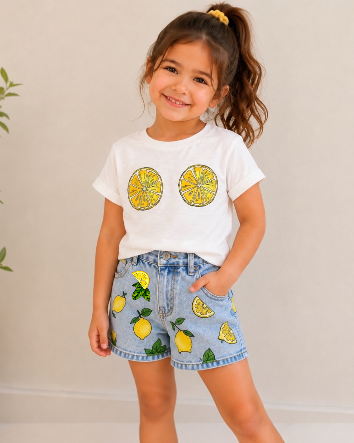 Limon Cotton Shirt With Jeans Short Delivery of this product after (30-6-2026)