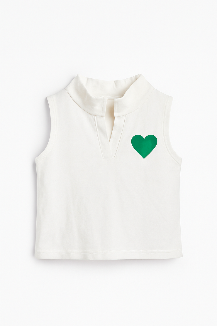 Cotton green heart