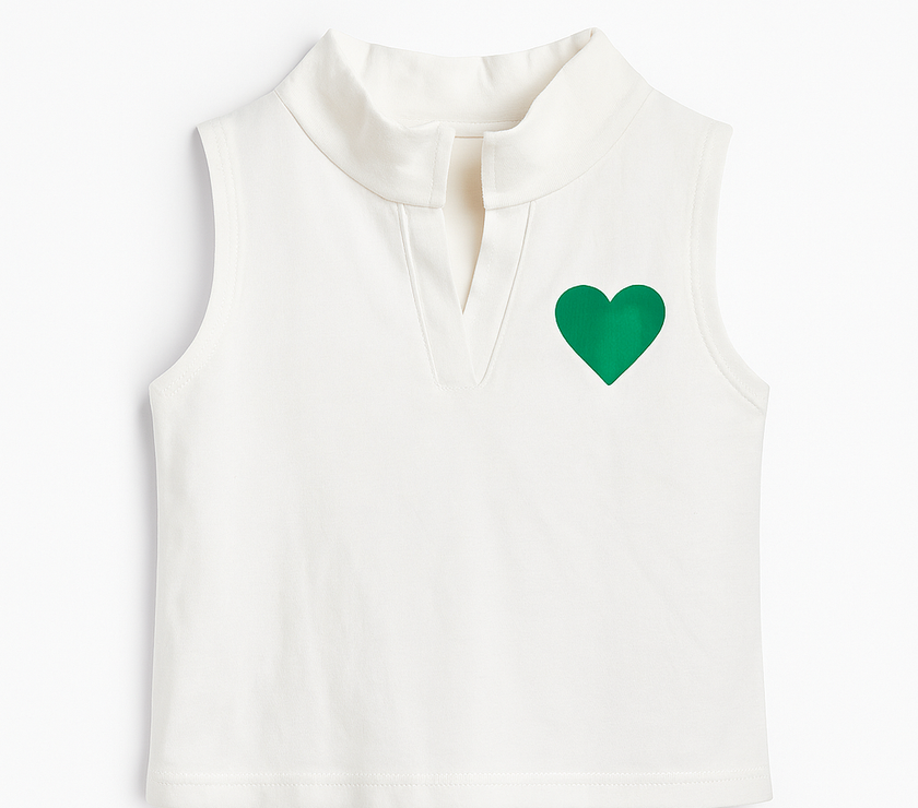 Cotton green heart
