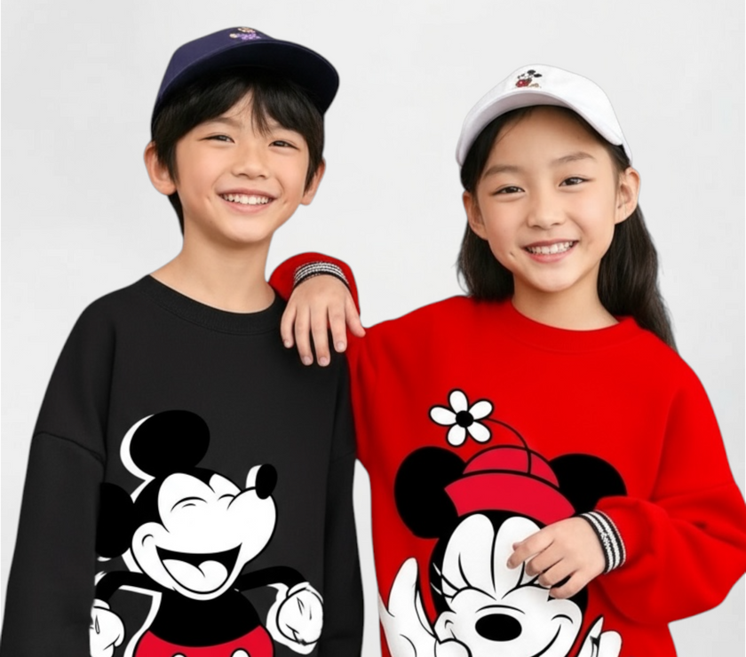 Mickey & minne melton sweetshirt (Delivery of this product after (1-11-2025)