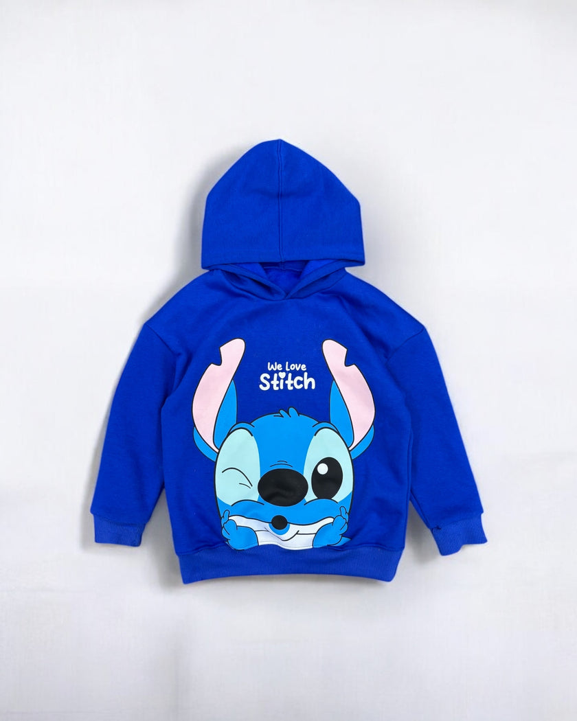 Over size Stitch Melton Hoodie