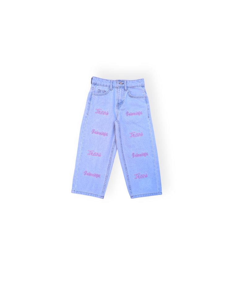 Pink Text jeans pants