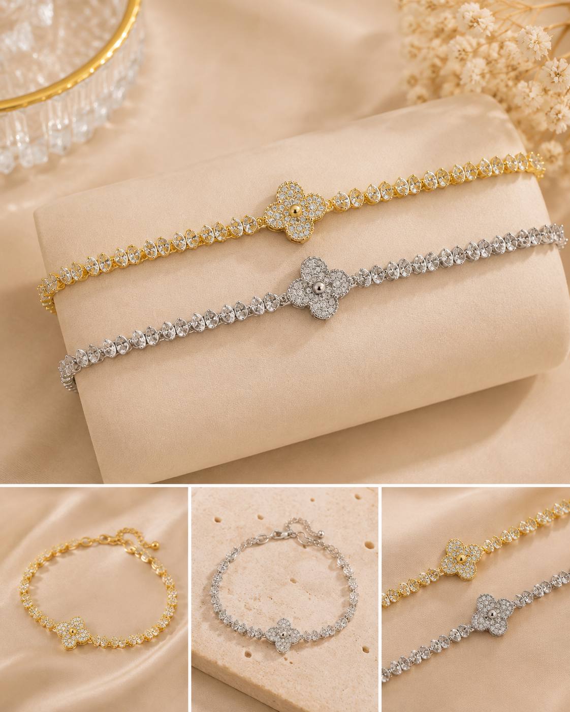 Clover Tennis Bracelet