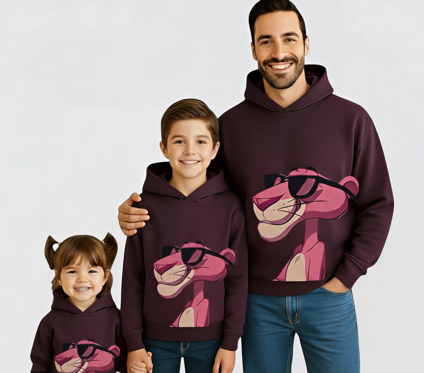 Dady & child melton dark purple t hoodie delivery on 20-11-2025