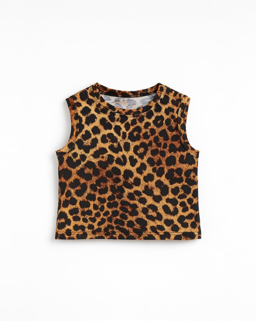 Tiger legan crop top