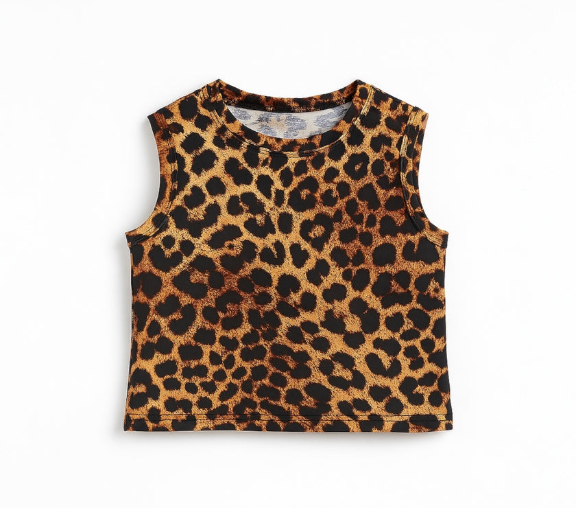 Tiger legan crop top