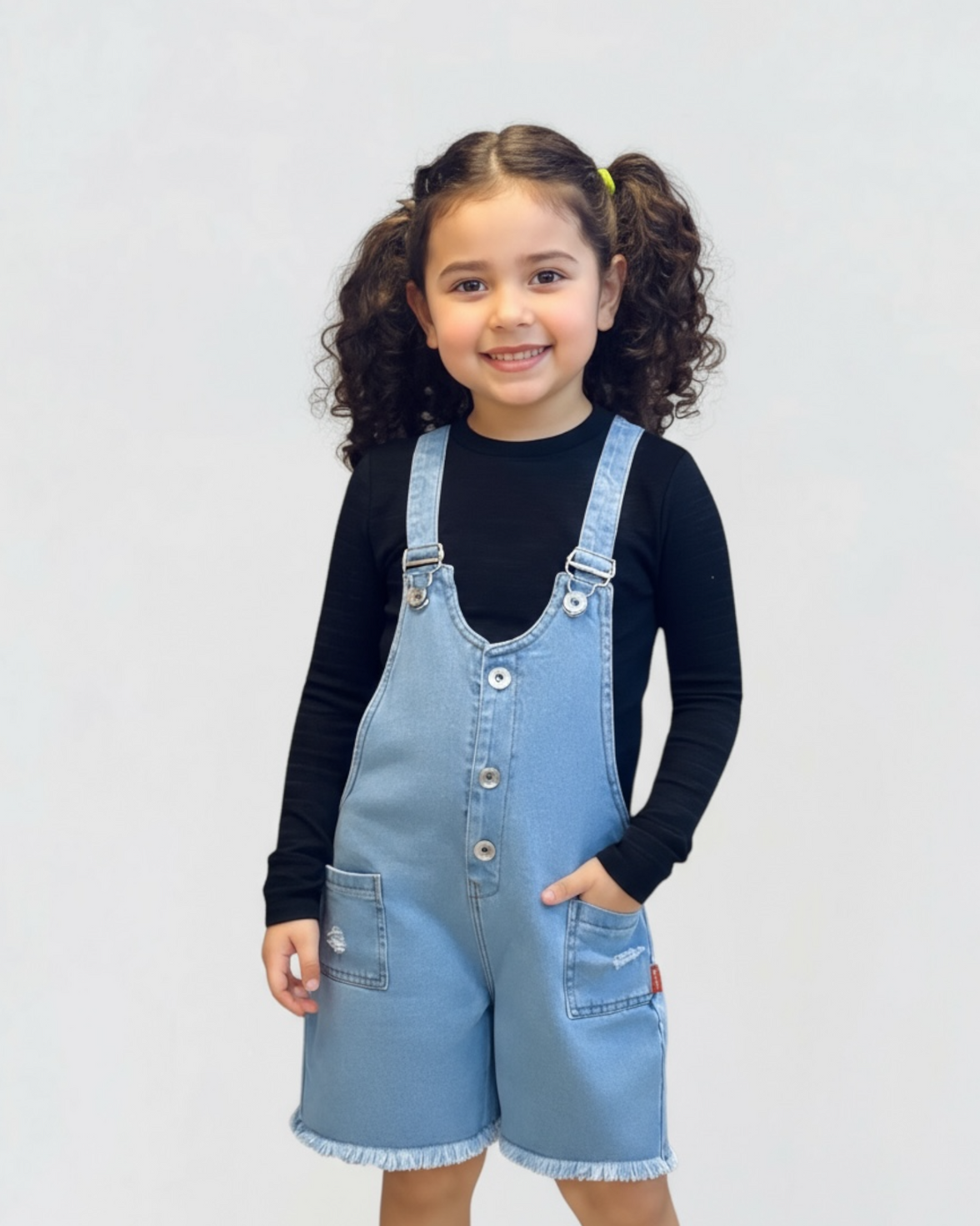Jeans jumpsuit with blackshirt