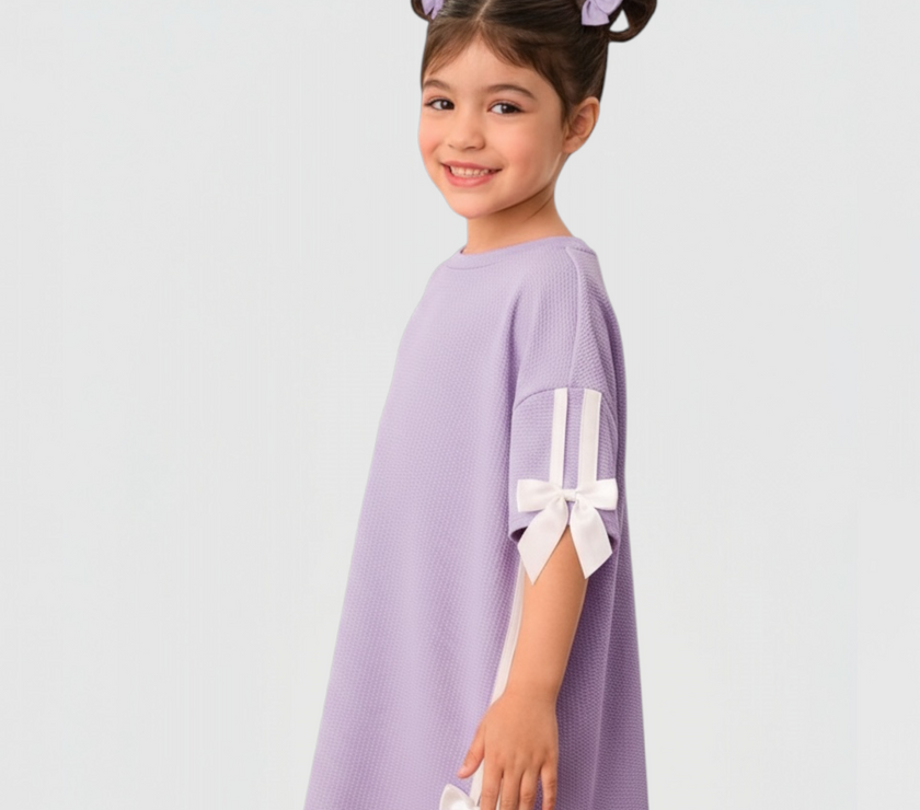 Purple cotton dress