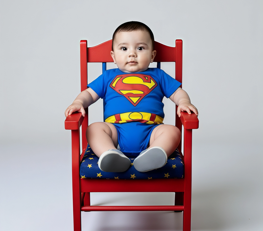 Newborn cotton superman