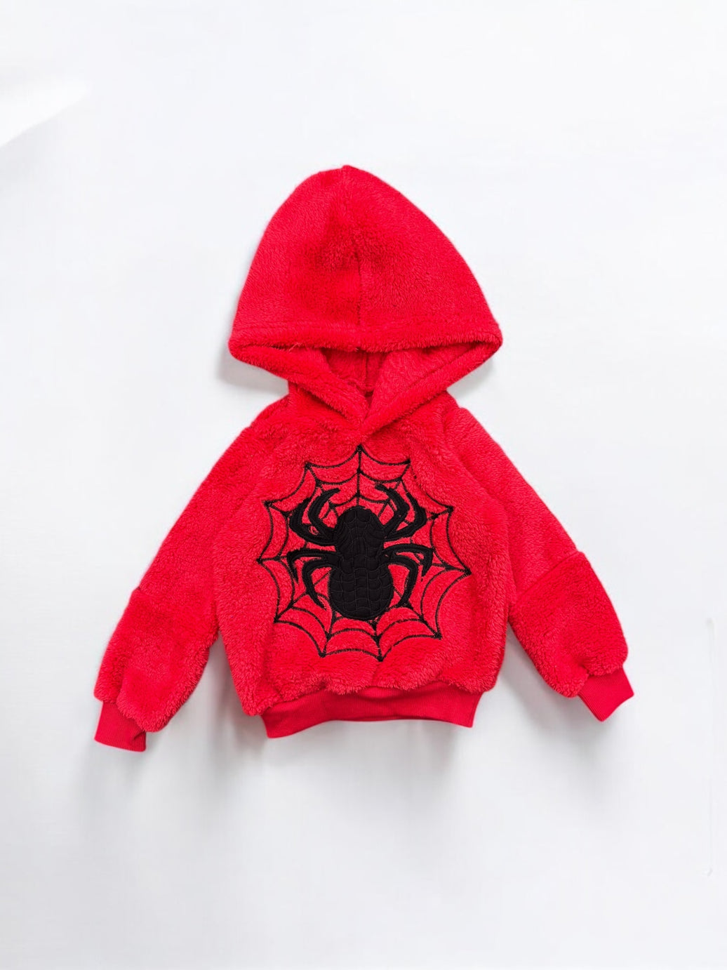 Spiderman red fur hoodie