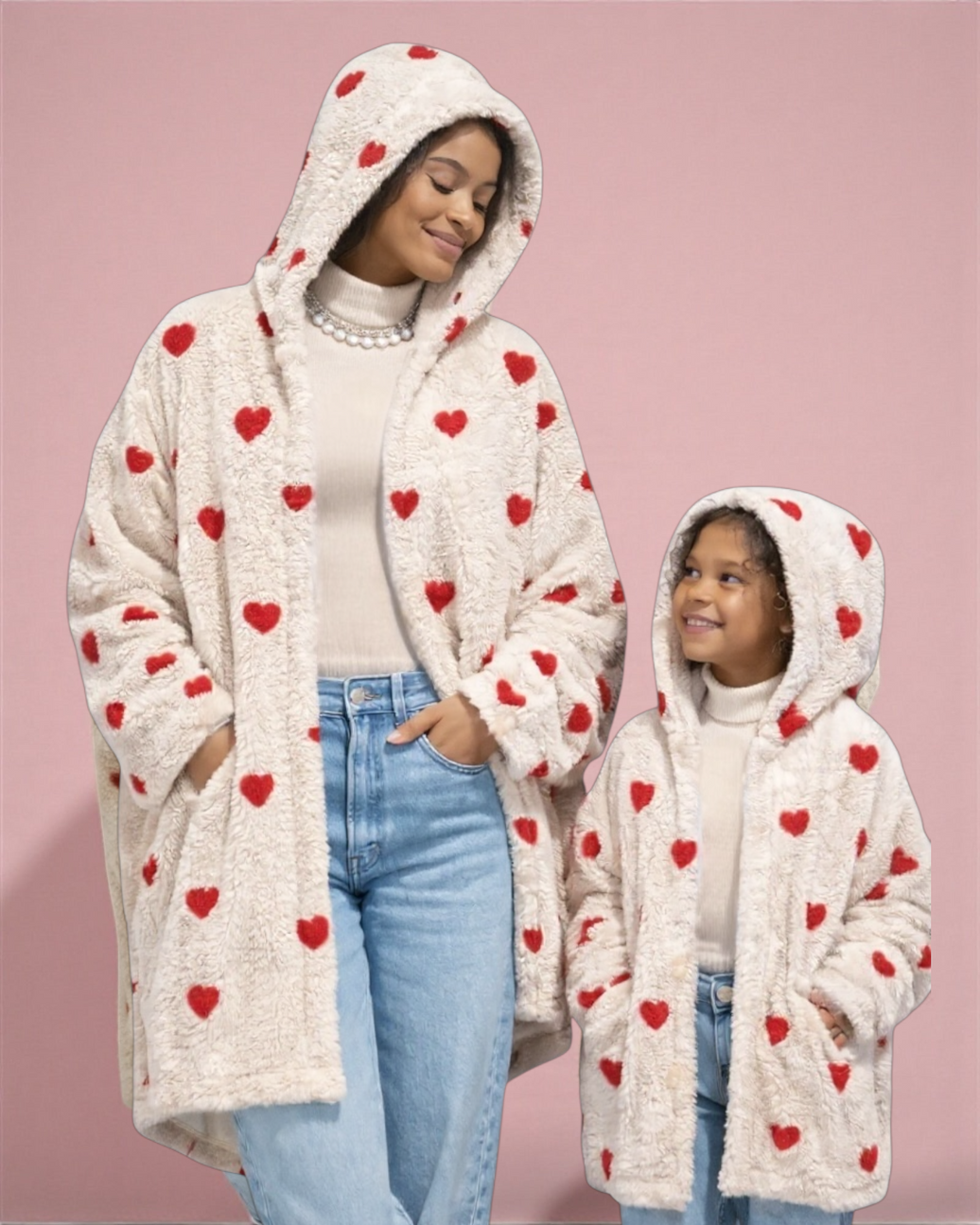 Heart Fur Over Size Jacket Couples